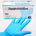 Blue disposable gloves nitrile